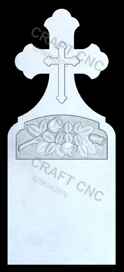 Ortodox cu trandafir — model CNC pentru marmură și granit