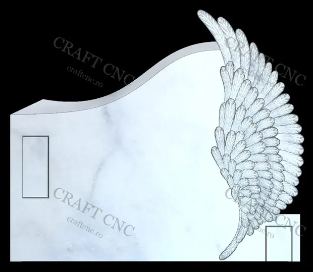 Monument aripa — model CNC
