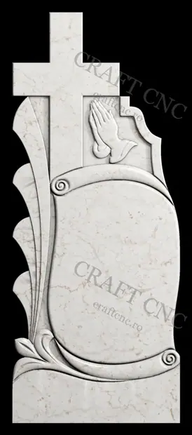 Cruce cu papirus și mâini — model CNC