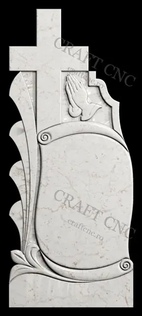 Cruce cu papirus și mâini — model CNC