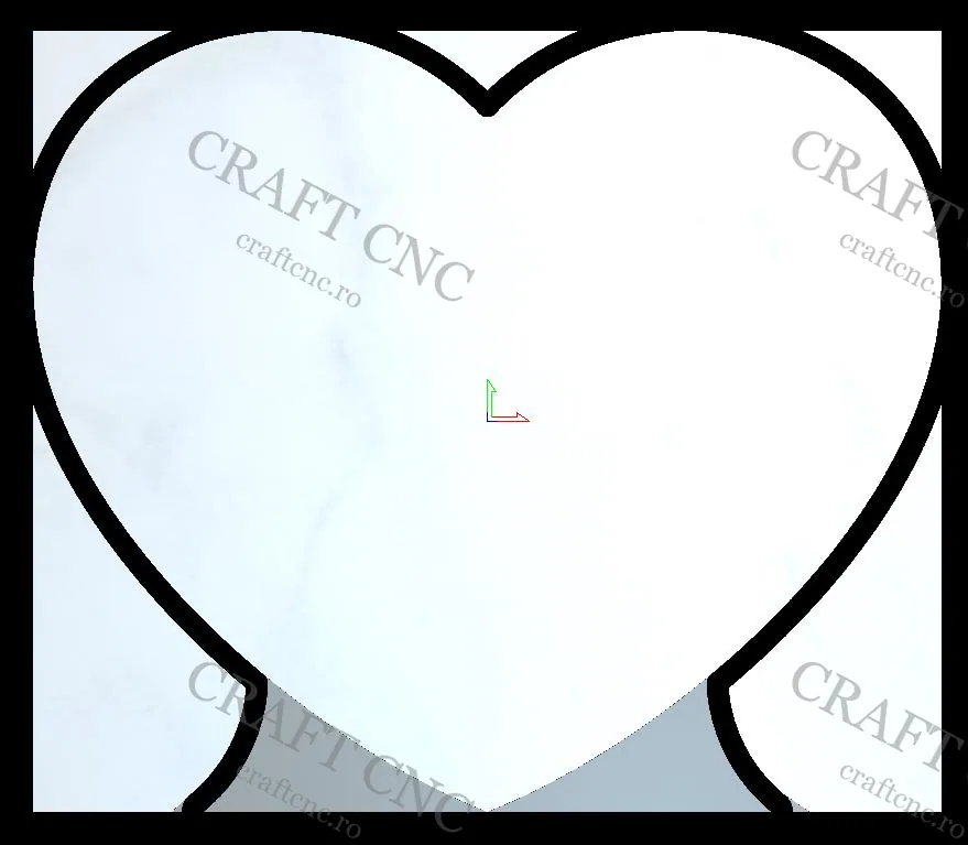 A40 - inimă granit — model CNC 3D pentru marmură și granit