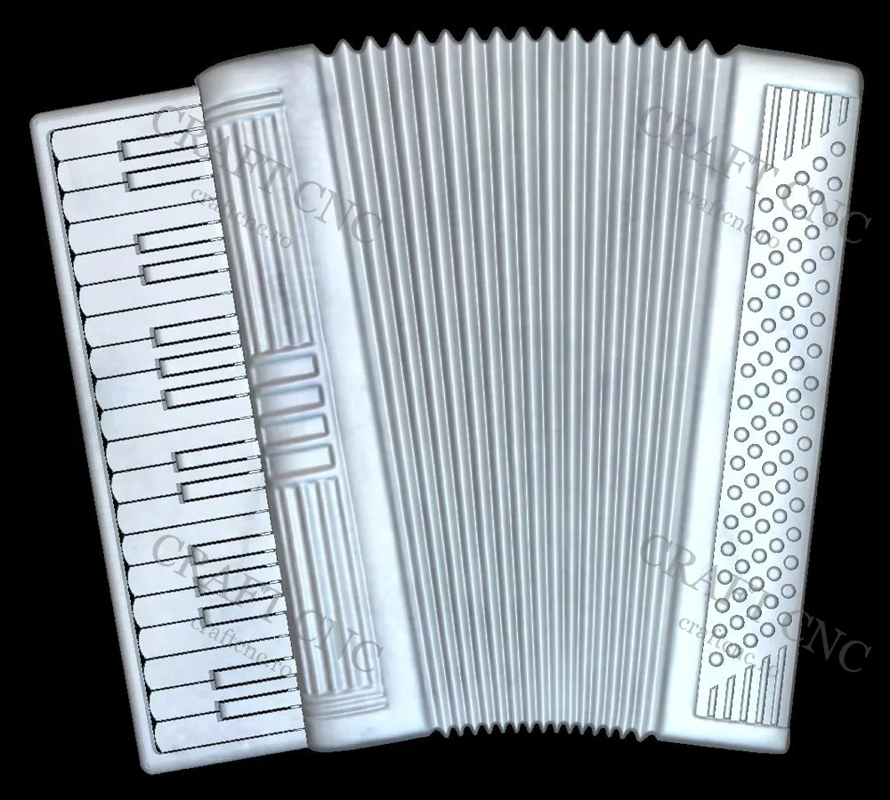 Acordeon — model CNC 3D pentru marmură și granit