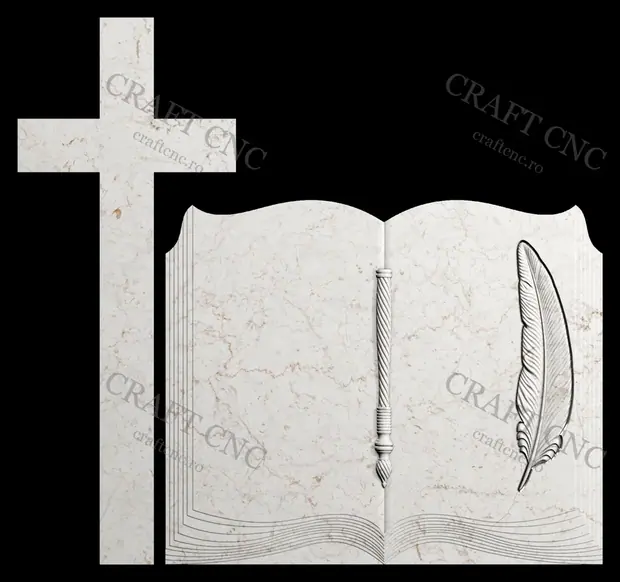 Carte și cruce — model CNC