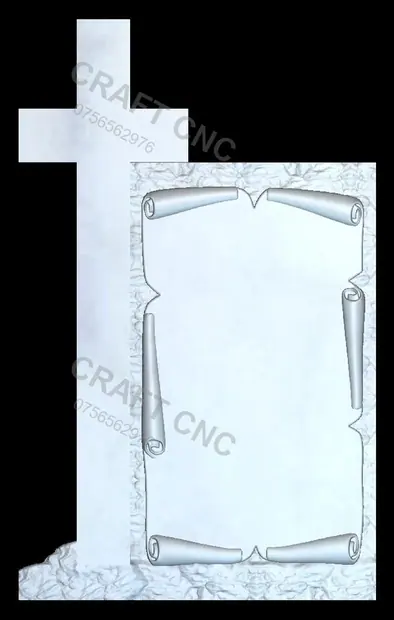 Cruce dreapta cu papirus — model CNC