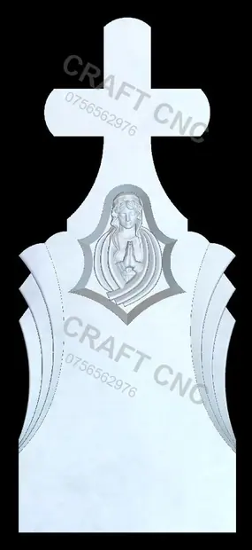 Cruce cu maica și raze — model CNC