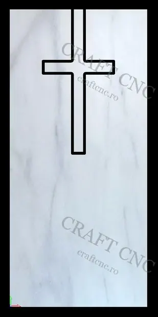 Monument cu cruce dreapta — model CNC