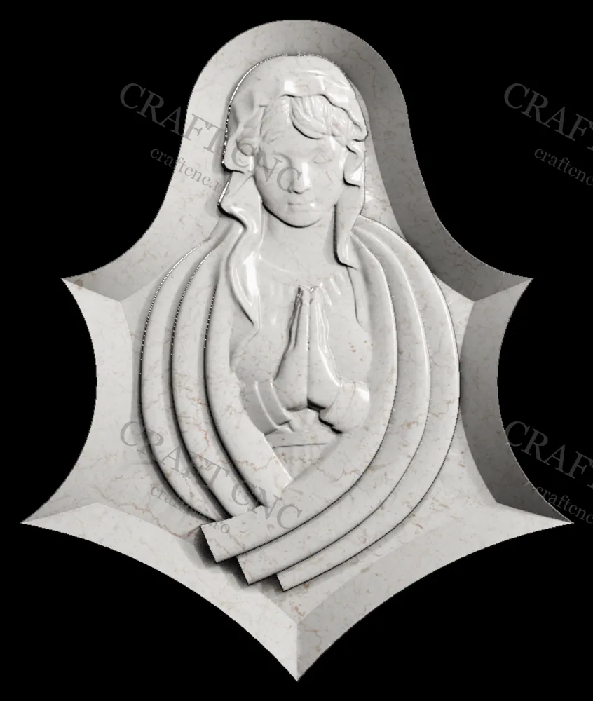 Medalion — model CNC 3D pentru marmură și granit