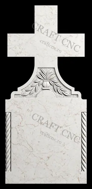 Cruce cu frunze si coloane — model CNC
