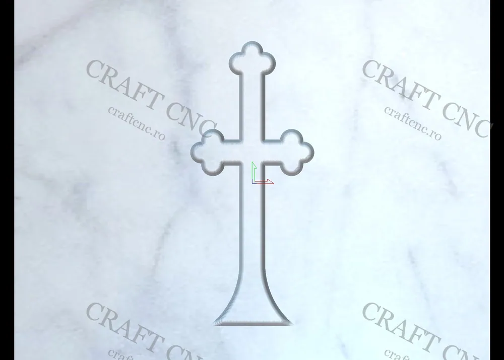 Cruciuliță — model CNC 3D pentru marmură și granit