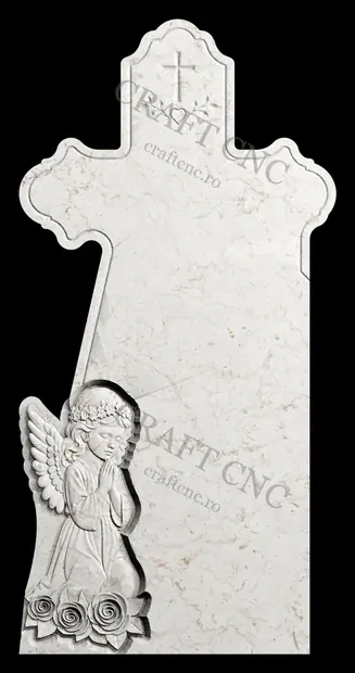 Monument cu ingeras — model CNC
