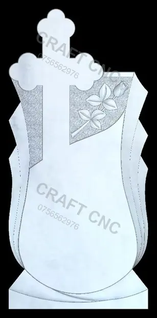 Cruce cu trandafiri și raze — model CNC