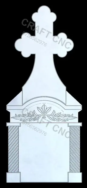 Cruce cu coloane și ornament — model CNC