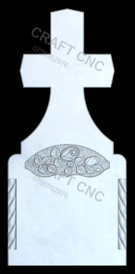 Cruce cu cap ascuțit — model CNC 3D pentru marmură și granit