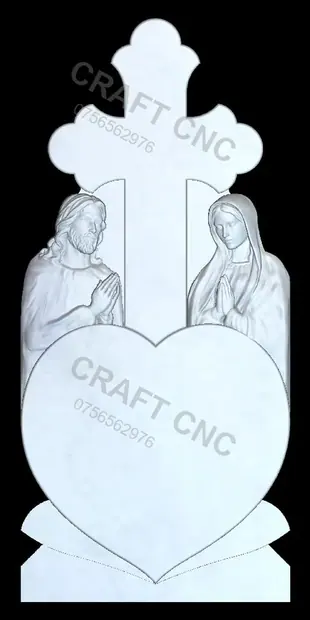 Cruce cu maica și Iisus — model CNC